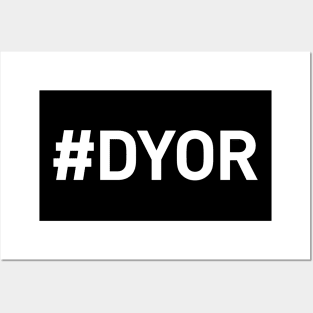 #DYOR Do Your Own Research, Funny Crypto And Investment Influencer Design Posters and Art